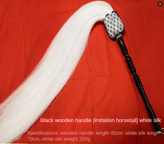 FengShui-Tools_Tai-Ji-fu-chen_Taoist-fuchen_rayon-horse-hair_Wood-Handle